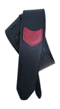 Copperpeace_Homerun_Guitar_Strap_Black_Leather Red Embossed Pocket