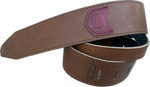 Copperpeace Homerun Guitar Strap Brown Leather – Red Embossed Pocket Version