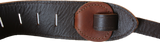 Copperpeace Homerun Guitar Strap Brown Leather with Red Embossed Pick Pocket End Guitar strap