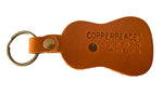 Copperpeace Thick Tan Leather Guitar Keychain